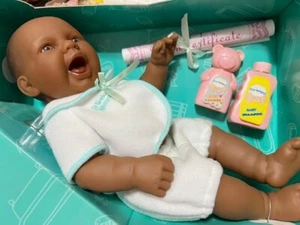 Vintage Berenguer La Newborn Moments Baby Doll African American 1998 - Picture 1 of 4