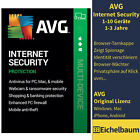 INTERNET SECURITY günstig Kaufen-AVG Internet Security Antivirus 2024 / 1 3 5 10 PC Geräte Android (1-3 Jahre) DEDE-Fachhändler ♥ AVG Original Code ♥ Rechnung
