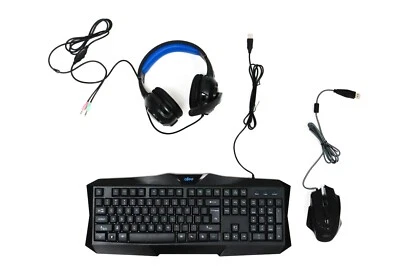 Nemesis By Ollee 3-in-1 Delux Gaming Set Keyboard Headset and Mouse - Image 1 of 4