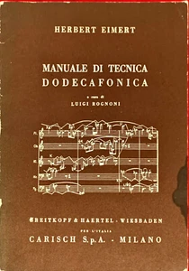 MANUALE DI TECNICA DODECAFONICA - H. EIMERT - CARISCH 1954 - Imagen 1 de 1