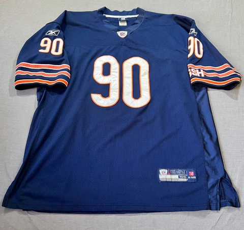 Chicago Bears Peppers Jersey Adult 56 Blue Stitch Short Sleeve Pullover Mens Cover