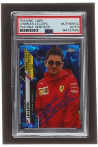 Charles Leclerc Signed 2020 Topps Chrome Sapphire Formula 1 #167 / Grand Prix Dr - Picture 1 of 2