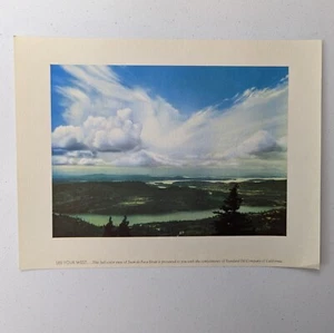 Standard Oil Co "See Your West" Promotional Litho Print - Juan De Fuca Strait WA - Picture 1 of 7