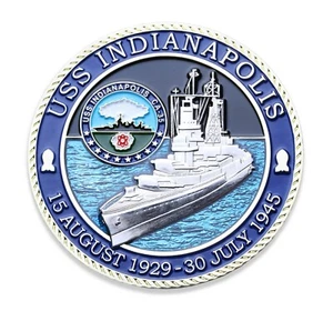 USS Indianapolis CA-35 Memorial Challenge Coin - Picture 1 of 6