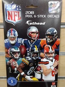 2018 NFL FATHEAD TRADEABLES DECALS UNOPENED PACK 5 DIFFERENT PLAYERS PER PACK