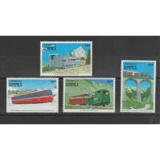 1991 DOMINICA TRENO SVIZZERO BERNINA EXPRESS 4 VAL MNH MF77503