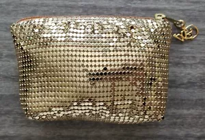 Vintage Whiting & Davis Gold Tone Coin / Makeup Purse Bag Timeless Style Classy - Picture 1 of 4