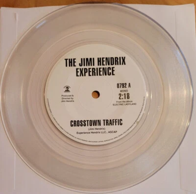 Jimi Hendrix " Crosstown Traffic"  b/w "Gypsy Eyes"  CLEAR VINYL  picture sleeve - Image 1 of 4