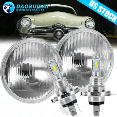Par de faros LED redondos de 7" pulgadas para Ford Deluxe 1939-1951 Foto 1 de 4