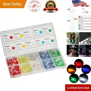Super Bright 3MM LED Assorted Color Kit - 1000 Pcs with Organized Storage - Picture 1 of 11
