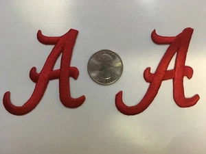 Univ. von Alabama Crimson Tide A Logo Stickerei Aufbügeln Aufnäher 2,25 Zoll 2 Aufnäher - Bild 1 von 4