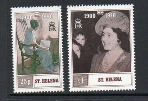 ST HELENA MNH 1990 SG570-571 90TH BIRTHDAY MOTHER OF QUEEN - Picture 1 of 1