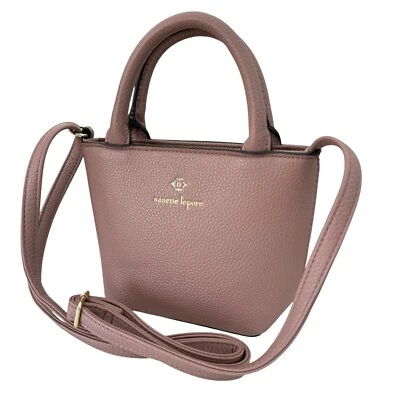 Nanette Lepore Mini Crossbody Bag Blush Pink Vegan Preppy Classic Minimal - Image 1 of 4