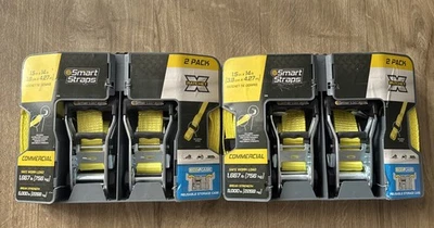 SmartStraps 14' 5000 lb trinquete amarre paquete de 2 carga de alta resistencia  Foto 1 de 2