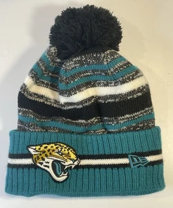New Era Jacksonville Jaguars Pom Pom Beanie Wintermütze Bündchen bestickt Erwachsene - Bild 1 von 8