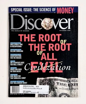 1998 Oct DISCOVER Money & Civilization EUROPEAN UNION Bugs on Cash TECH TRADING  Foto 1 de 4