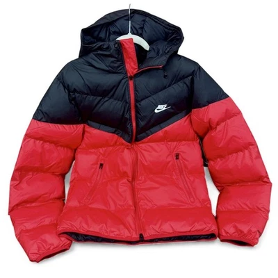 Nike Storm Fit Primaloft Puffer Hooded Jacket Red Black FB8185-011 Men's Small - Image 1 of 4