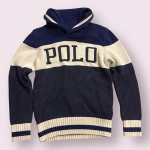Polo Ralph Lauren Sweater Boys Size Medium 10-12 Spellout Logo - Picture 1 of 5