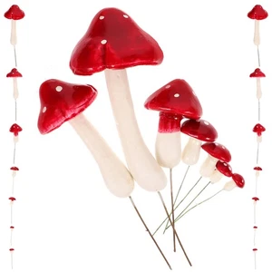 33 Pcs Red Foam Artificial Mushroom Miniature Fake for DIY Crafting - Picture 1 of 12