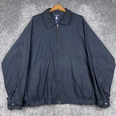 Roundtree Yorke Exterior Para Hombre 2XL Grande Azul Marino Cremallera Completa Estilo Harrington Abuelo Foto 1 de 4