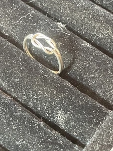 .925 Sterling Silver Hand Crafted Sailors Knot Ring Size 5 - Picture 1 of 5