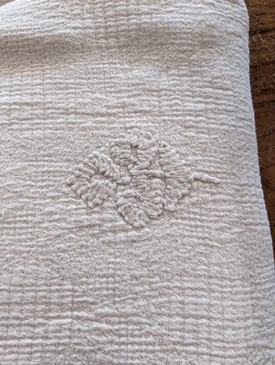 POTTERY BARN Natalie Embroidered Coverlet-Neutral-K/CKing-OPEN BOX - Image 1 of 4