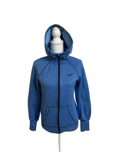 Nike Para Mujer S Cremallera Completa Ajuste Térmico Cremallera Completa Sudadera con Capucha Chaqueta Azul - Imagen 1 de 8