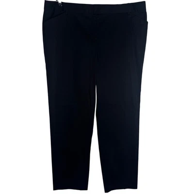 NUEVO CON ETIQUETAS Kate Hill Negro Talla 16W Mezcla de Algodón Pierna Recta Vestido Pantalones Carrera Ropa de Trabajo Foto 1 de 4