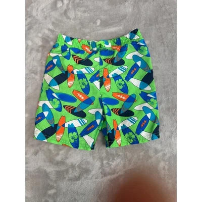 Bañador Healthtex Boys 3T verde estampado tabla de surf cintura elástica cordón Foto 1 de 4