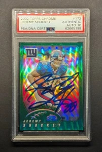 JEREMY SHOCKEY Rookie Auto 2002 Topps Chrome Refractor PSA Gem Mint 10 Auto RC - Picture 1 of 6
