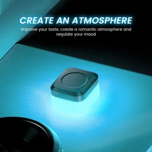 1x Mini Blue LED USB Car Interior Light Neon Atmosphere Ambient Lamp Accessories - Picture 1 of 7