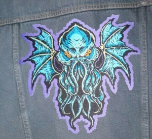 GIANT Cthulhu Back PATCH - 10 x 9 inches Woven, iron on HORROR Monster Lovecraft - Picture 1 of 4