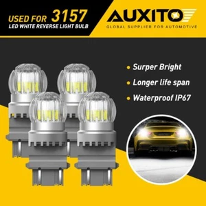 4X AUXITO LED 3157 3156 Reverse Backup Light DRL Bulbs 6000K Super Cool White - Foto 1 di 12