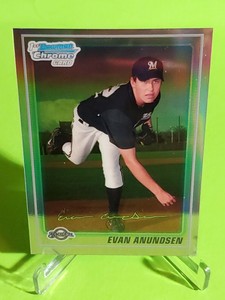 2010 Bowman Chrome Prospects Refractors #BCP67 Evan Anundsen Milwa Brewers  /777