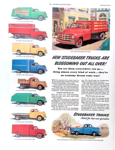 Pubblicità stampa classica camion Studebaker 1949 facendo ogni tipo di lavoro 11x14 vintage - Foto 1 di 4