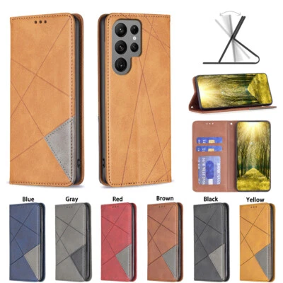 For Samsung Galaxy S25 FE S24 S23 S22 S9 Magnetic Leather Flip Card Wallet Case - Image 1 of 4