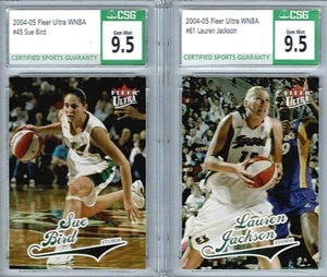 2004 Fleer Ultra Sue Bird & Lauren Jackson CSG 9.5 Gem Mint Base Cards🏀HOFers🏆 - Picture 1 of 2