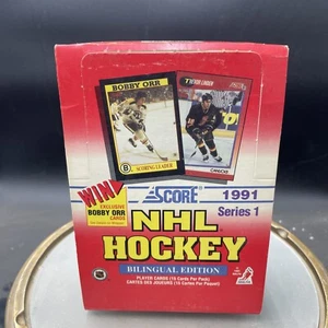 NHL 1991 Score Hockey Series 1 Wax Box Bilingual Edition 36 Sealed Packs - Bild 1 von 3