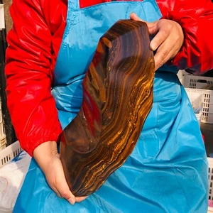 Esmalte de roca de piedra cruda áspera ojo de tigre natural 16,41 lb Madagascar 184 - Imagen 1 de 15