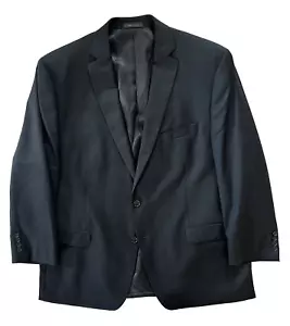 mens black Calvin Klein blazer jacket sport suit coat all season wool 48 S - Picture 1 of 10