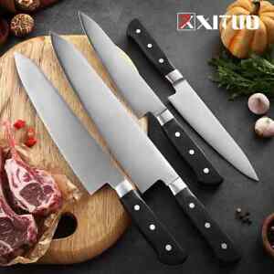 N15 Kitchen Sushi Chef Gyuto Knife Stainless Steel Meat Fish Cleaver 4CR13 XiTuo