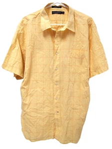 Daniel Cremieux Herren Hemd 2XL Gelb Orange Kariert Kurzarm Knopf - Bild 1 von 4
