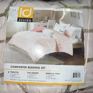 Intelligent Design Raina Metallic 4-Pc. Comforter Set, Twin/Twin XL Blush/Gold - Picture 1 of 6