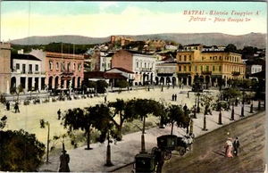 PATRAS GREECE GREAT OLD STREET SCENE POSTCARD VIEW - Picture 1 of 2