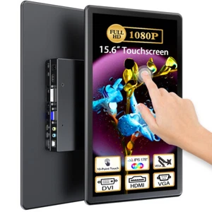 UPERFECT 15,6 Zoll 1920x1080 Touchscreen Monitor PC Screen Monitor DVI VGA HDMI - Bild 1 von 12