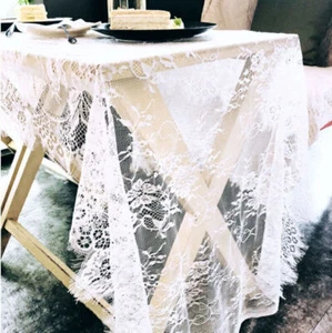 Centrotavola da tavolo in pizzo vintage bianco, centrotavola con nastro, decoraz - Foto 1 di 3