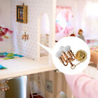  Mini-Kerzen Puppenhaus-Kronleuchter Goldene Deckenlampe Deckenleuchte Kleiner