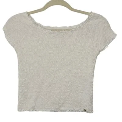 Camiseta Abercrombie Niños Blanca Cuello Redondo Manga Corta Niñas Talla 13/14 Foto 1 de 4