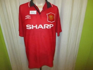 Manchester United Original umbro Meister Trikot 1994-1996 "SHARP" Gr.L - Picture 1 of 5