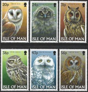 1997 Isle of Man Sg 734/739 Owls MNH - Picture 1 of 2